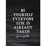Slate Quote Oscar Wilde Be Yourself Large Wall Art Poster Print Thick Paper 18X24 Inch Cita pared impresión del cartel