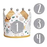 Corona de Cumpleaños de tela para Niños - Ajustable, Reversible, Hecha a Mano y personalizable - Ideal para Fiesta de Cumpleaños. Modelo Wild Life