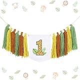 Balterever Wild One - Cartel de fiesta de primer cumpleaños para silla alta, safari de la selva, decoración de fiesta de primer cumpleaños, decoración de animales de la selva, decoración de silla alta