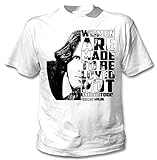 teesquare1st Oscar Wilde - Women Camiseta Blanca para Hombre de Algodon Size Small