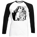 teesquare1st Oscar Wilde - Women Camiseta de Mangas Negra largas T-Shirt Size Large