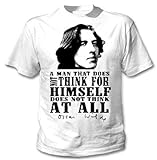 Oscar Wilde a man Quote – Amazing Graphic – Camiseta Weiß extra-large