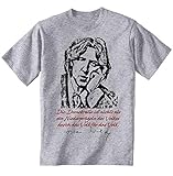 teesquare1st Oscar Wilde Die Demokratie 2p Camiseta Gris para Hombre de Algodon Size Small