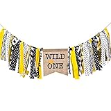 Wild One Banner Trona Banner Foto Requisiten para Baby Primer Cumpleaños Decoración