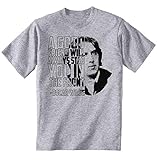teesquare1st Oscar Wilde - A Good Friend Camiseta Gris para Hombre de Algodon Size Medium
